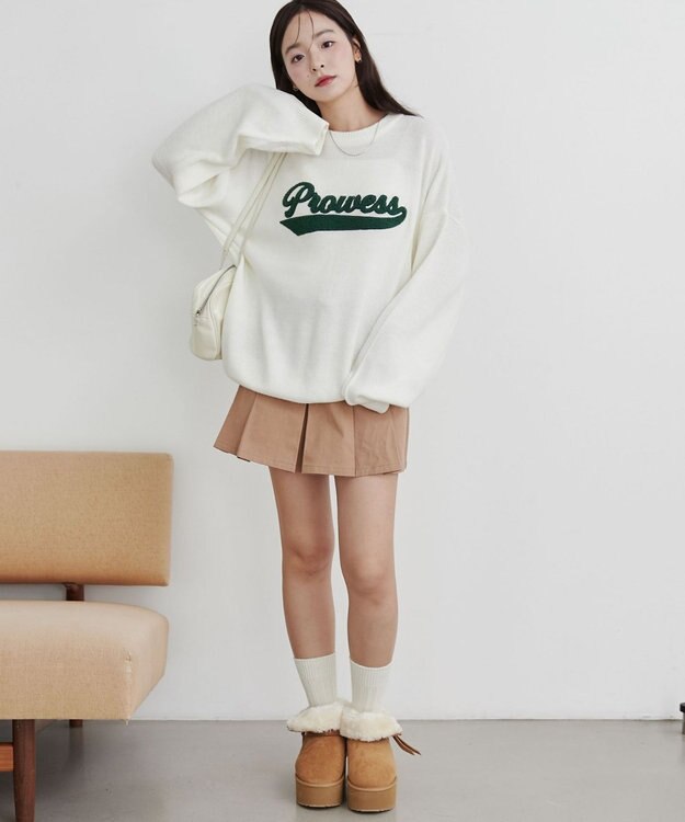 WEGO グラフィックニットBIGプルオーバー 柄9