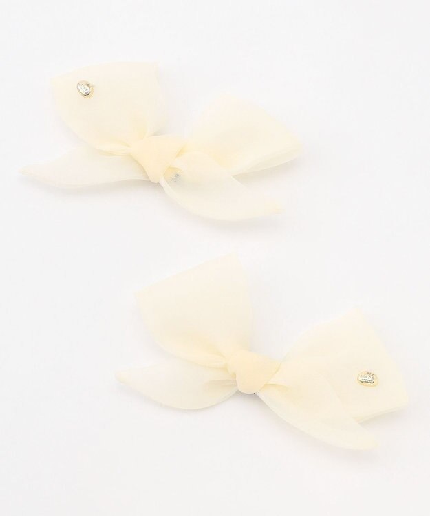 steppi チュールリボン シュークリップ アイボリー