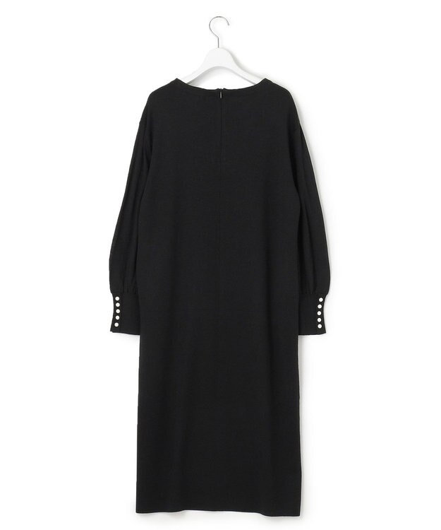23区 【CLASSY.1月号掲載】ウールブレンド パール ニットワンピース ブラック系
