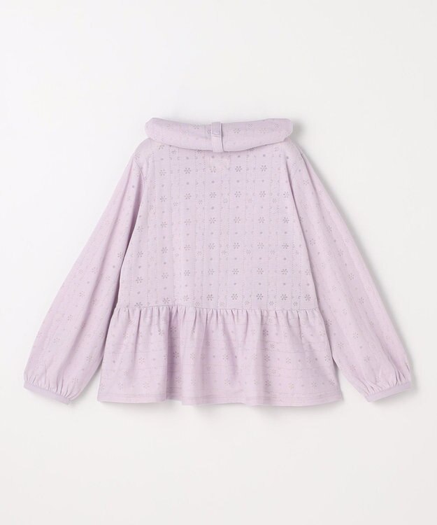 組曲 KIDS 【110-140㎝】 オパールレーシーパーカー ラベンダー
