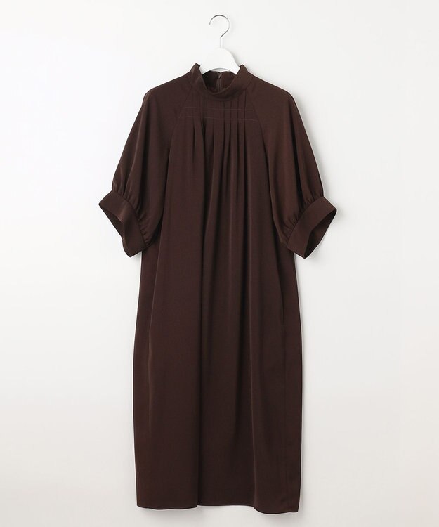 自由区 【WEB限定】ラグランタック ドレス ブラウン系