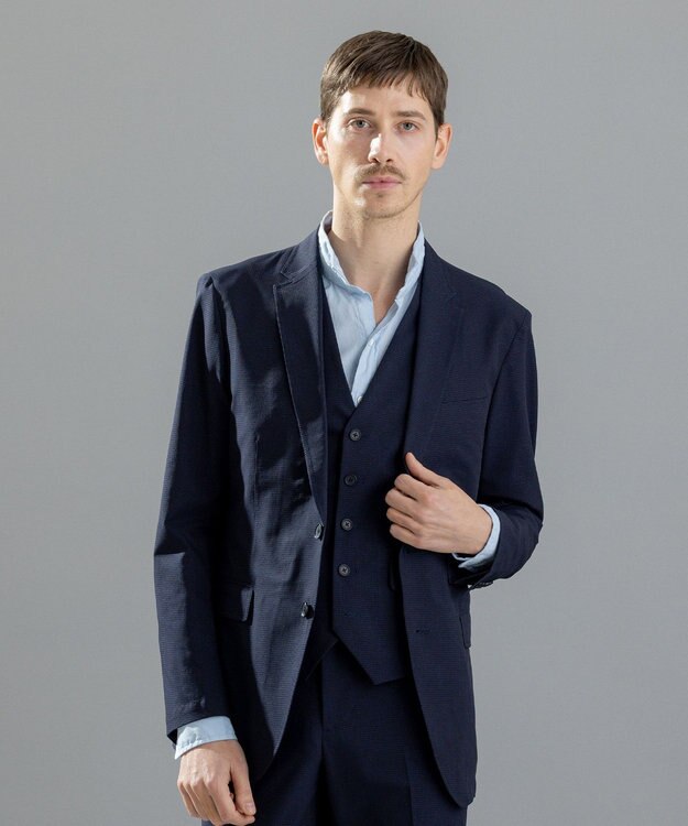 JOSEPH HOMME クールドッツストレッチ　ジャケット ネイビー系