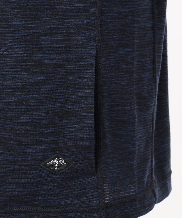 JOSEPH ABBOUD MOUNTAIN ランダムスラブリップル ポロシャツ ネイビー系