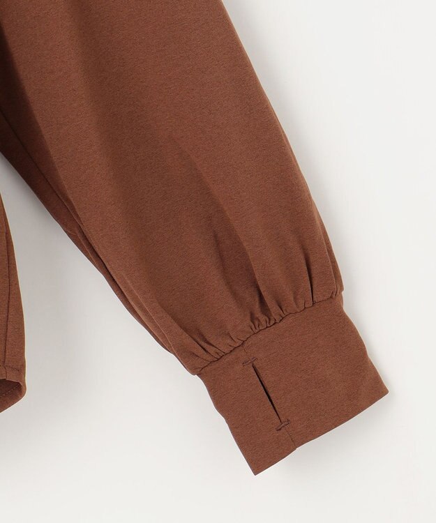 Feroux 【接触冷感・UVカット・吸水速乾】ラッシュガードフリル パーカー ダークブラウン系