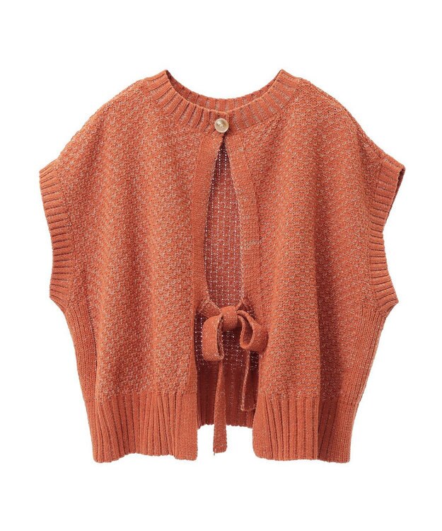 CRAFT STANDARD BOUTIQUE キナリノコラボ/洗える2wayモールニットベスト/24AW Orange