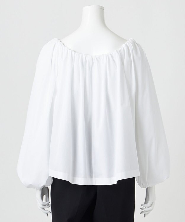 23区 L 【エステータ】THOMAS MASON ボリュームスリーブブラウス ホワイト系