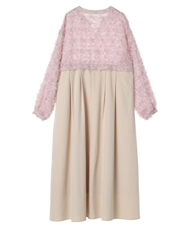 earth music&ecology ジャガード切替ワンピース Pink