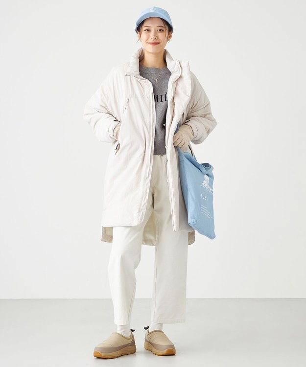 SHARE PARK LADIES フロントロゴショートプルオーバー ライトグレー系