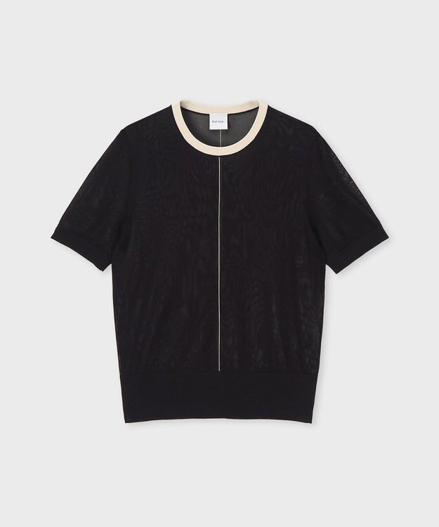Paul Smith シアーレイヤード 半袖ニット ブラック