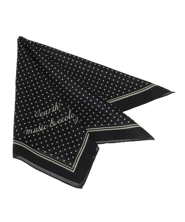 earth music&ecology アソートプリントスカーフ Black