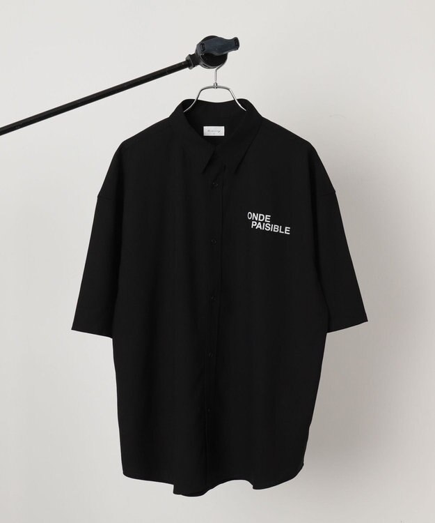 WEGO アムンゼンフォトプリントBIGシャツ（SS） ブラック