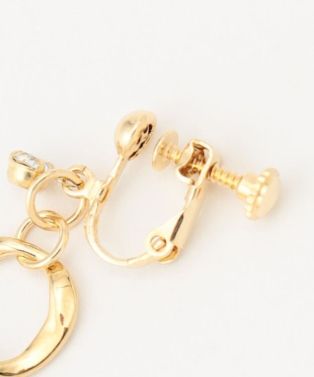 ANY SIS オーバルラウンド イヤリング ゴールド系