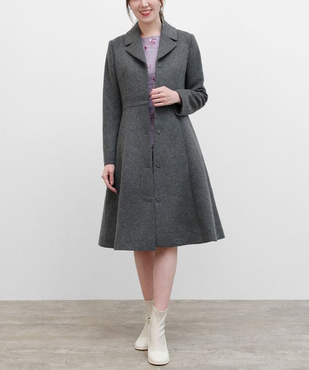 TOCCA 【消臭】MILKY PUFF ウールコート チャコールグレー系