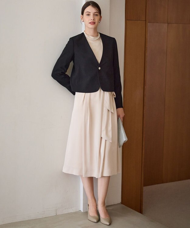 23区 S 【APPLAUDIR】クリアジョーゼット 3WAYコンパクトジャケット ブラック系