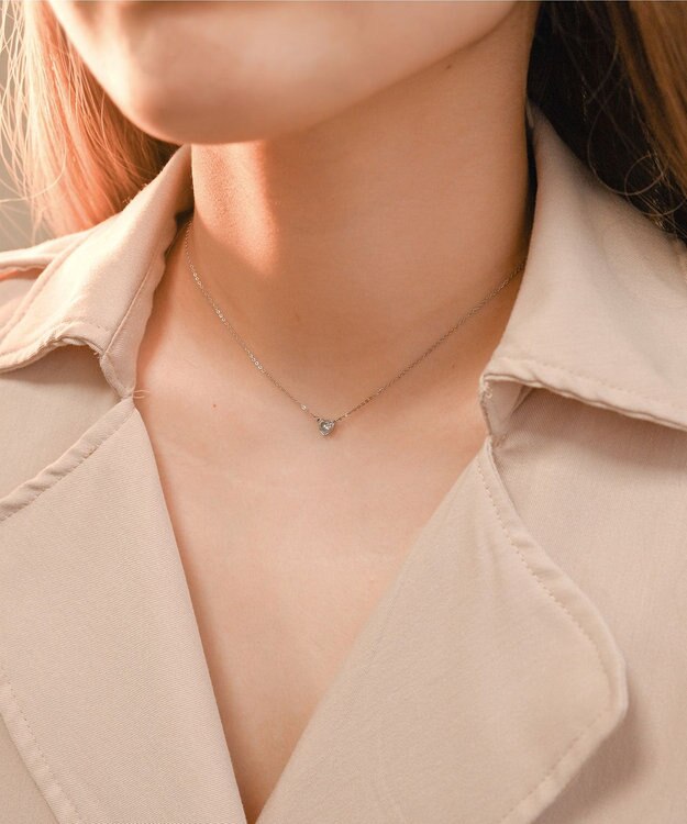 blancotokyo 【金属アレルギー対応】ジルコニアハートネックレス DEAREST シルバー