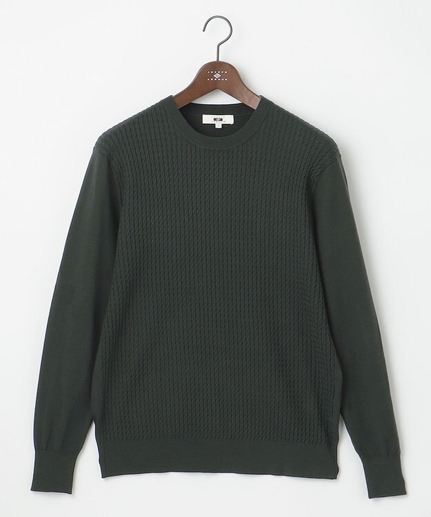 JOSEPH ABBOUD 【新色追加】チクチクしない SNOWYクルーネックニット ダークグリーン系