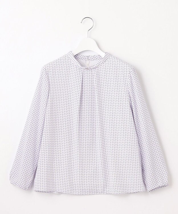 J.PRESS LADIES 幾何プリント ボウタイ カットソー ふじ色系5