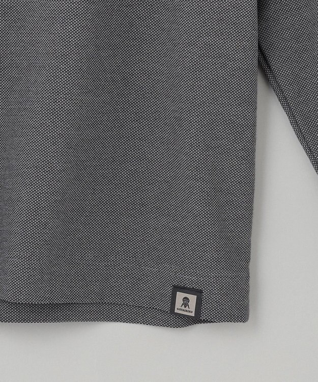 GOTAIRIKU ジャケットのインナーに最適【WEB&一部店舗限定】キレイ目 鹿の子 ビズ長袖Tシャツ ライトグレー系