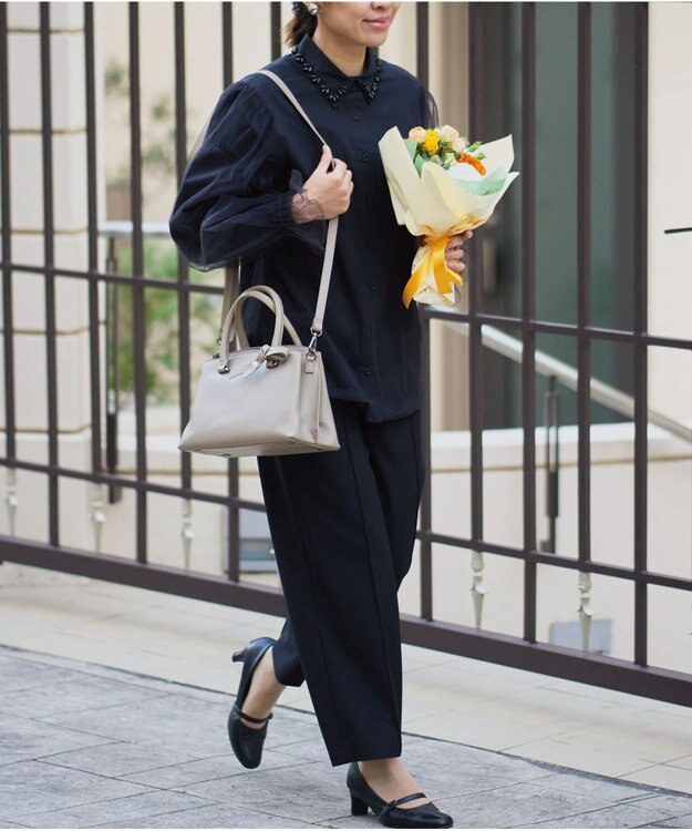 MIYABIYA 本革 牛革 ソフトレザー2WAYフォーマルバッグ ブラック