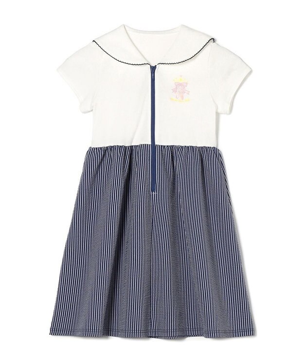 Chacott ジップアップワンピース ネイビー