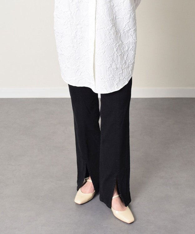 Bridget Birkin 【PARADIS COULEUR】スクエアトウビジューレーンパンプス ベージュエナメル