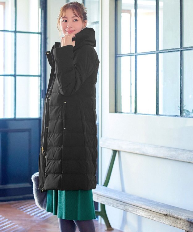 Tiaclasse ミドル丈ダウンコート ブラック
