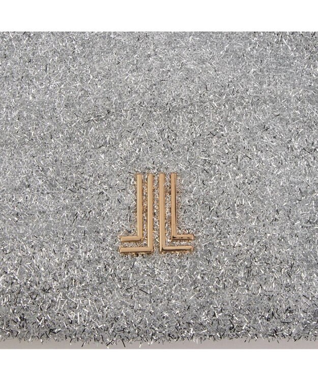 LANVIN en Bleu カレンデ 2WAYハンドバッグ ラメシルバー