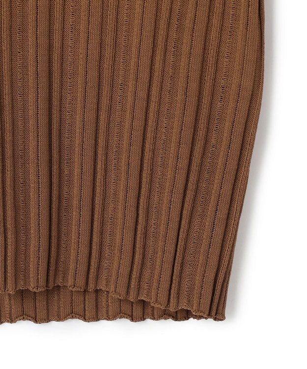 BEIGE， LABRADO / ランダムリブ スキッパーニット Brown