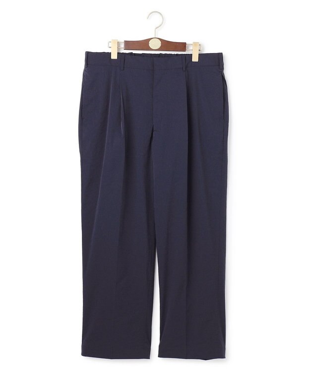 J.PRESS MEN 【J.PRESS ORIGINALS】【UNISEX】High Power Stretch Mechanical 1Tuck Slacks / New Wide Piped Stem ネイビー系