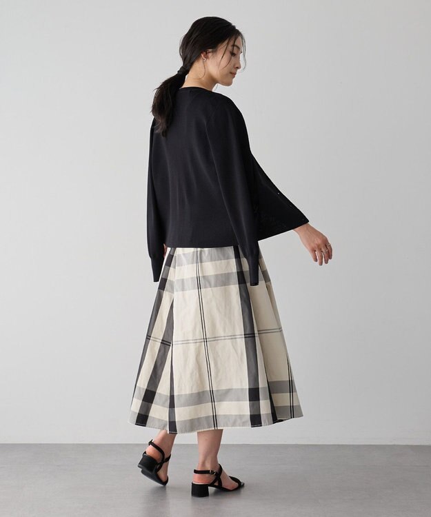 YECCA VECCA [撥水]メモリーフレアスカート Light Beige