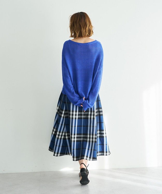 YECCA VECCA [撥水]メモリーフレアスカート Navy