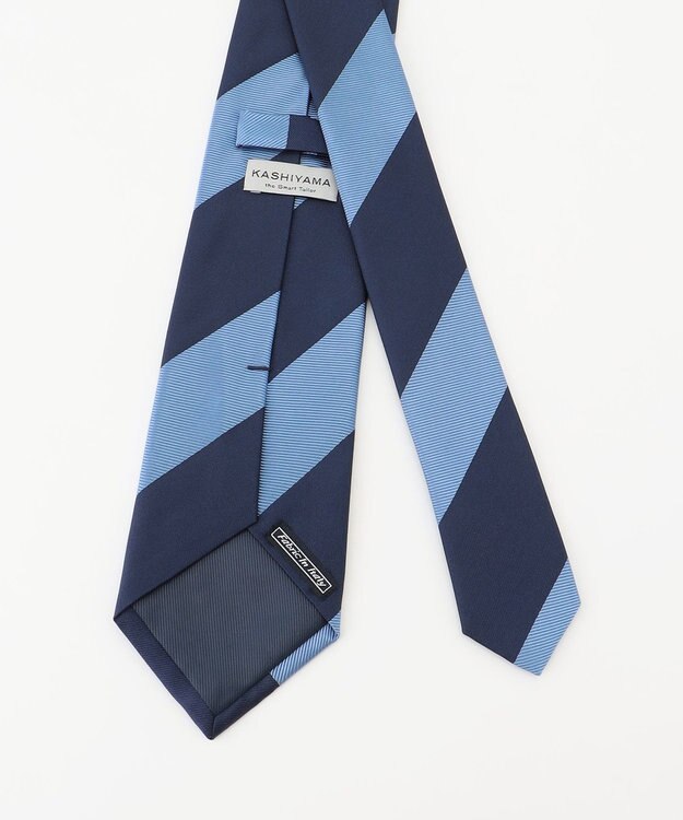 KASHIYAMA KASHIYAMAオリジナル【JAPAN MADE】レジメンタルネクタイ ブルー