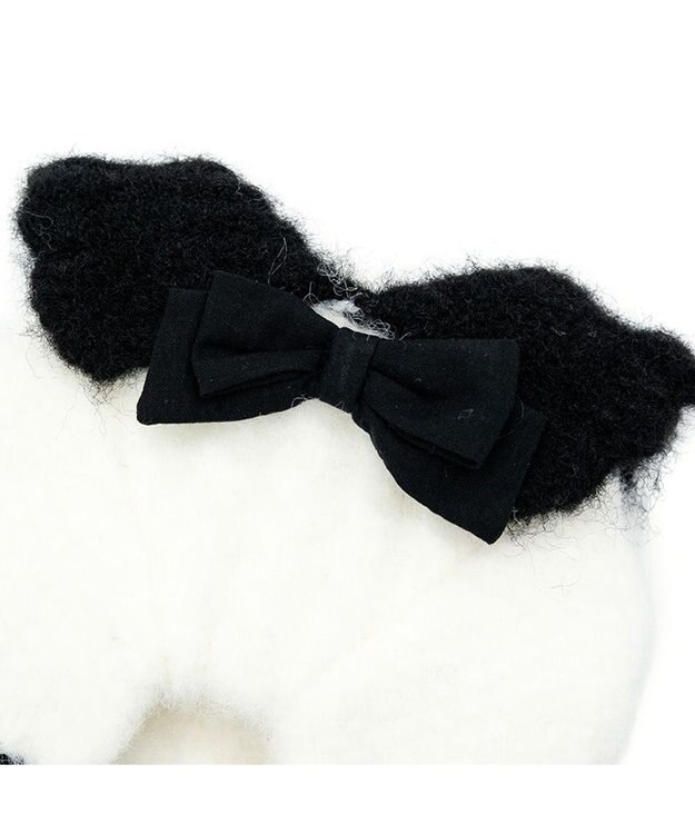 PET PARADISE cherircouture リボンニット 小型犬 ホワイト×ブラック