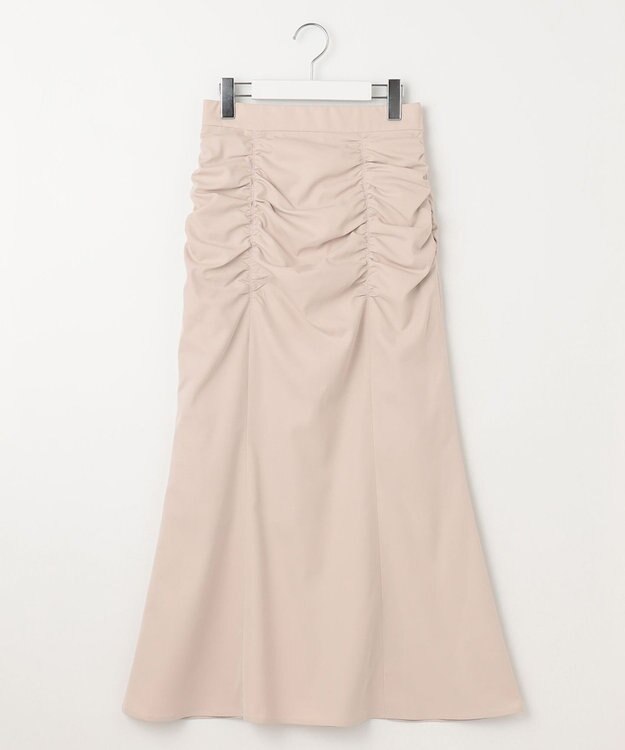 Feroux 【洗える】シュリンクマーメイド スカート ベージュ系