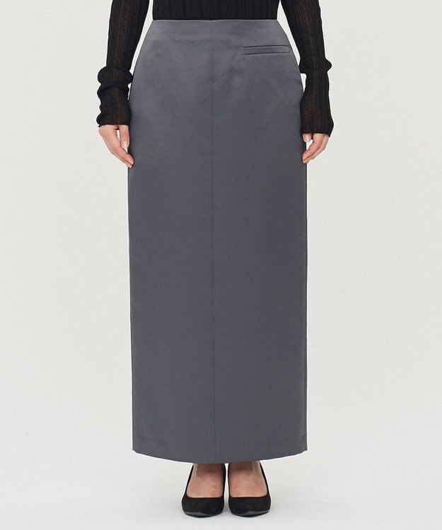 uncrave ラスターサテン スカート（uncrave WHITE） スレート