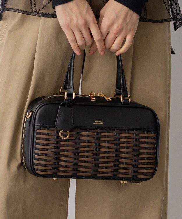 23区 【先行予約】バスケットメッシュ ボストンバッグ ブラック系