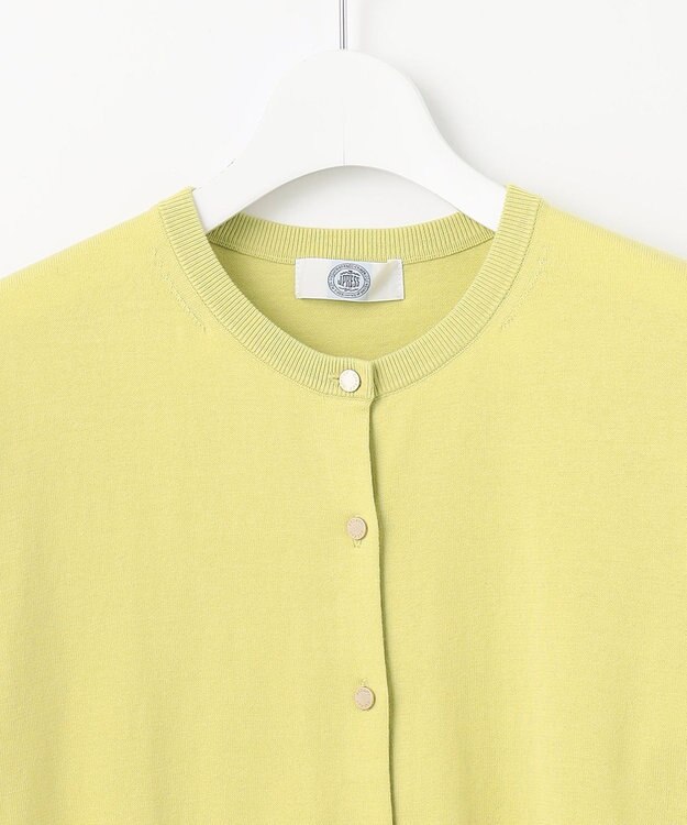 J.PRESS LADIES 【洗える】BASIC HT-COTTON クルーネック カーディガン ピスタチオ系