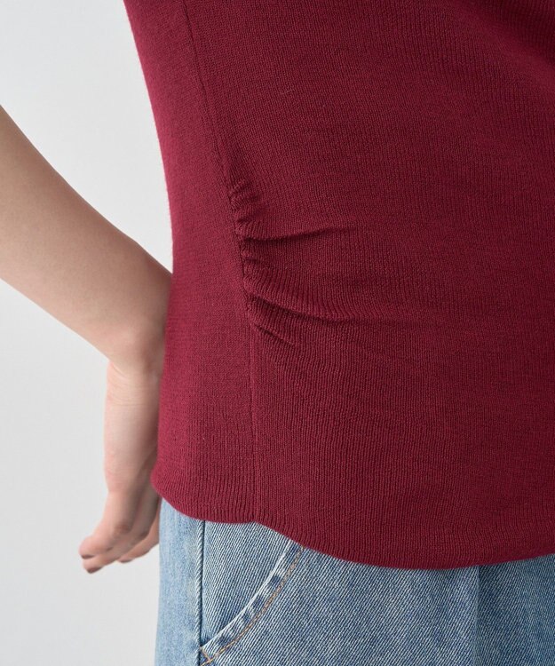 earth music&ecology ドレープニットプルオーバー Bordeaux