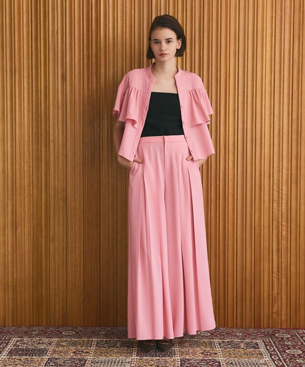 GRACE CONTINENTAL ラッフルレイヤードブラウス ピンク