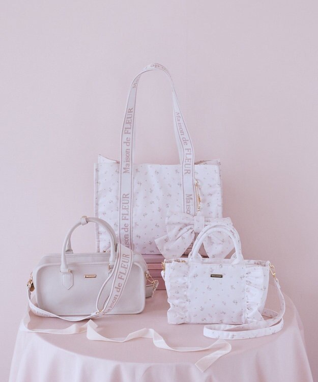 Maison de FLEUR ピンクマニアリボンポーチチャーム Pink