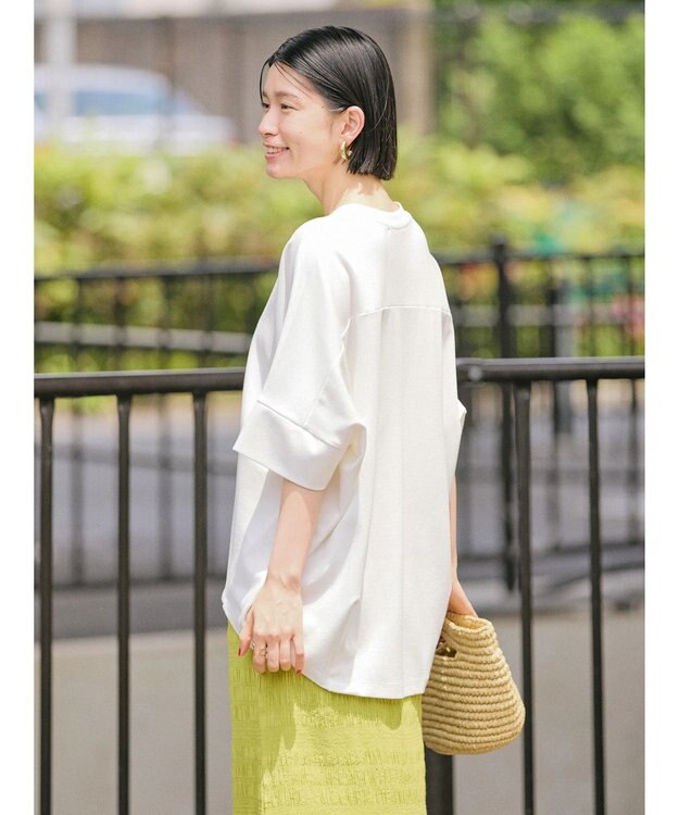 AMERICAN HOLIC 抗菌防臭＋接触冷感　コクーンカットプルオーバー Off White