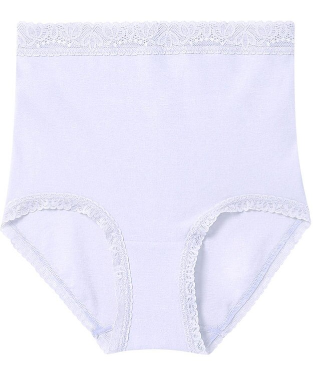 Wing ショーツ 綿混(身生地部) やさしい肌あたり 【デイリーフィット やわらかコットン】 はきこみ丈ふかめ EC3230 ウイング／ワコール パープル