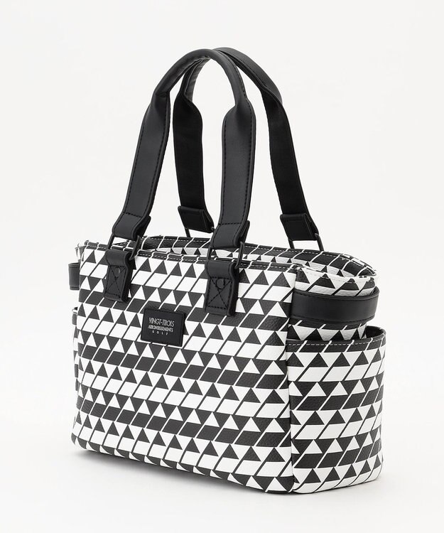 23区GOLF 【UNISEX】フラッグ総柄カートバッグ ブラック系5