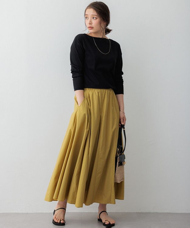 23区 【SLOW/一部店舗限定】ツイステッドシアジャージー カットソー ブラック系