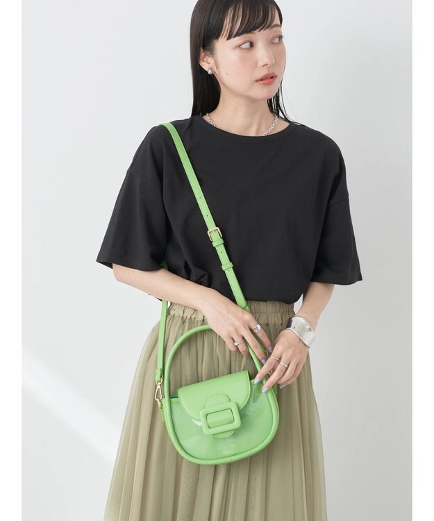 earth music&ecology リングハンドルバッグ Lime Green