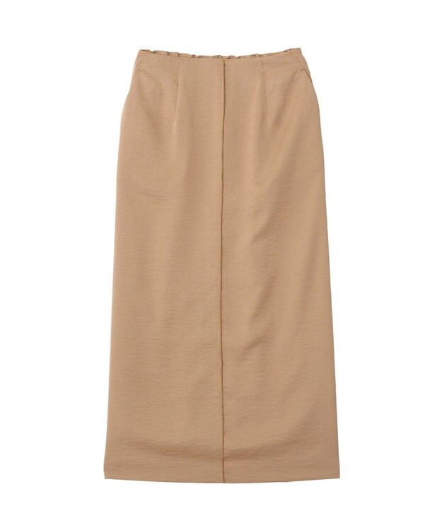YECCA VECCA シャイニーツイルナロースカート Beige