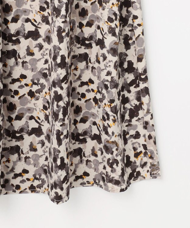 ANY 【ウエストゴム】モザイクプリントスカート エクリュベース