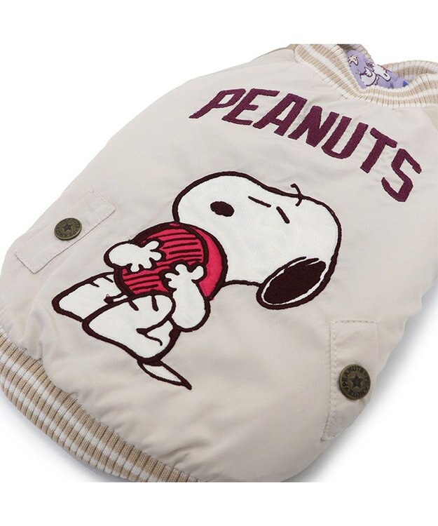 PET PARADISE スヌーピー 遠赤外線 スカジャン 《パールホワイト》 中型犬 大型犬 パールホワイト