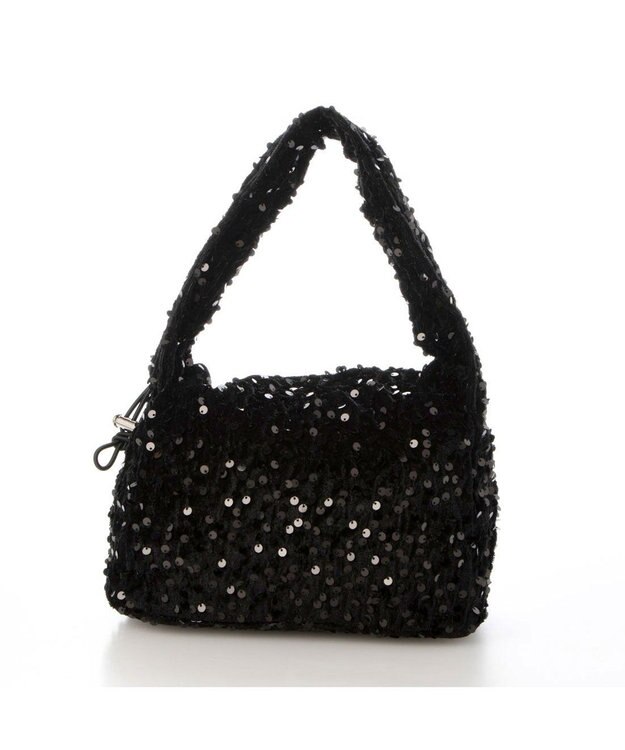 UNBILLION カシュカシュ cachecache / スパンコールドロストワンハンドルバッグ ブラック