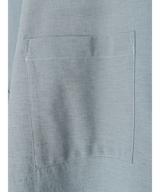 earth music&ecology 配色ステッチＢＩＧシャツ Gray